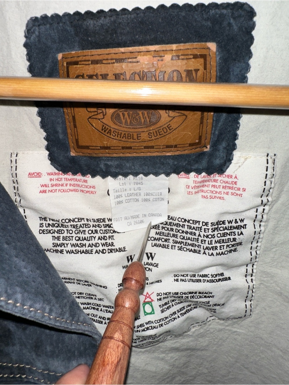 Vintage Washable Pig Suede Chore Coat - Picture 7 of 10